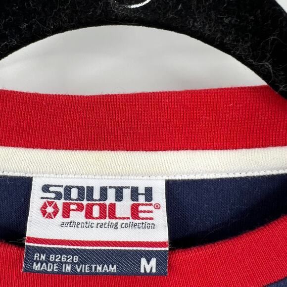 South Pole Navy Blue Authentic Racing Collection T-shirt W Patches Men's Medium - Picture 6 of 9